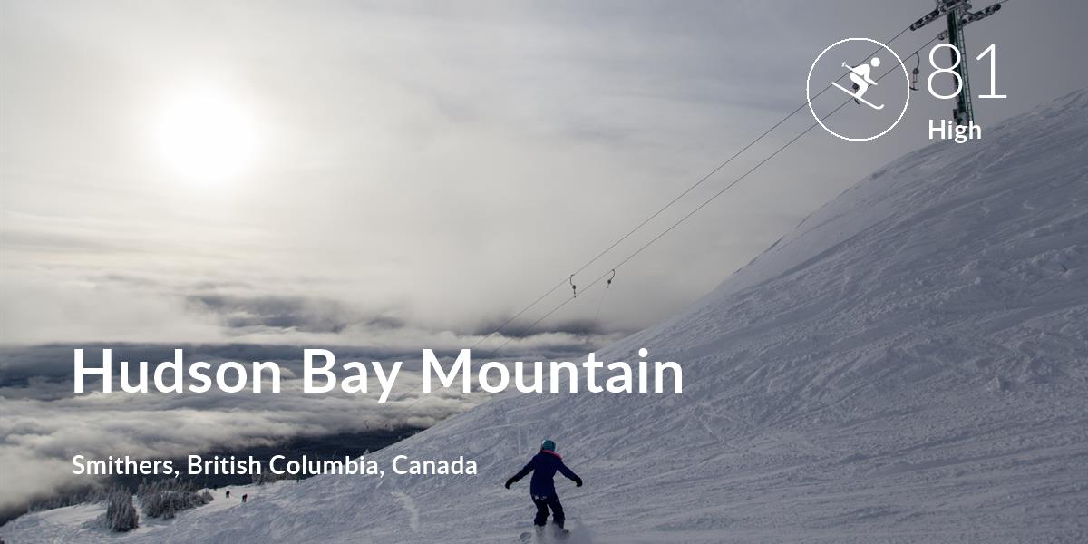 Skiing comfort level is 81 in Hudson Bay Mountain