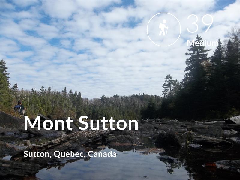 Hiking comfort level is 39 in Mont Sutton
