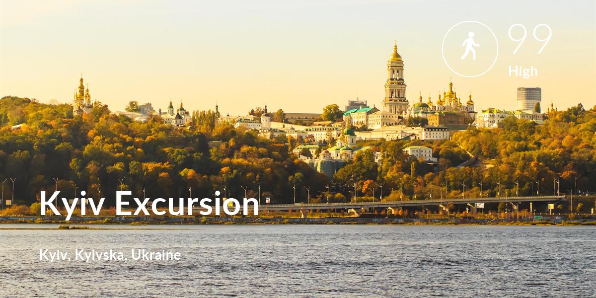 Walking comfort level is 99 in Kyiv Excursion