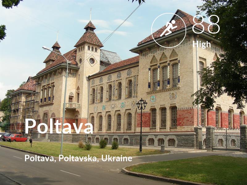Running comfort level is 88 in Poltava