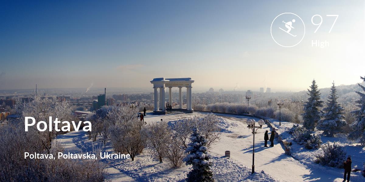 Skiing comfort level is 97 in Poltava