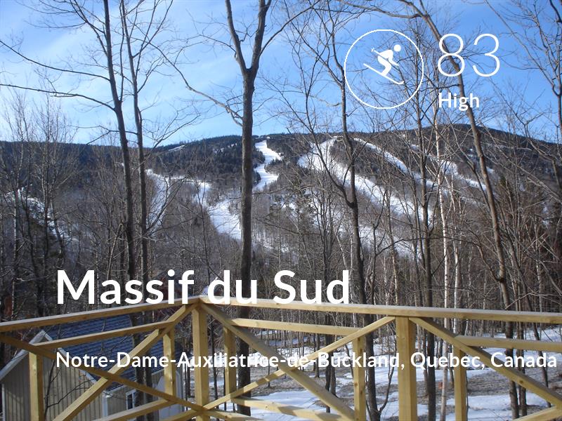 Skiing comfort level is 83 in Massif du Sud
