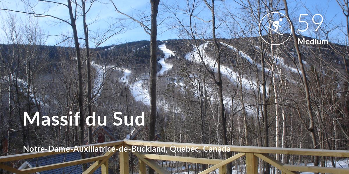 Skiing comfort level is 59 in Massif du Sud
