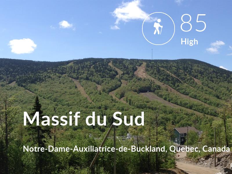 Hiking comfort level is 85 in Massif du Sud