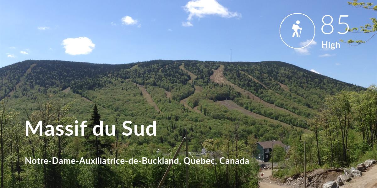 Hiking comfort level is 85 in Massif du Sud