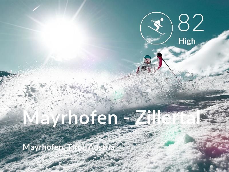 Skiing comfort level is 82 in Mayrhofen - Zillertal