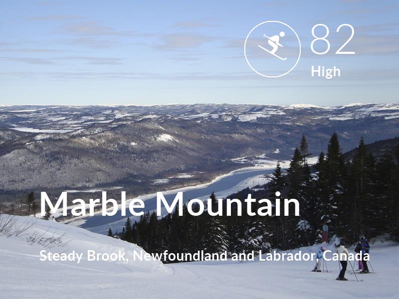 Skiing comfort level is 82 in Marble Mountain