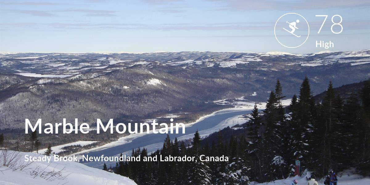 Skiing comfort level is 78 in Marble Mountain