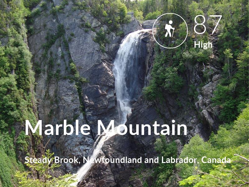 Hiking comfort level is 87 in Marble Mountain