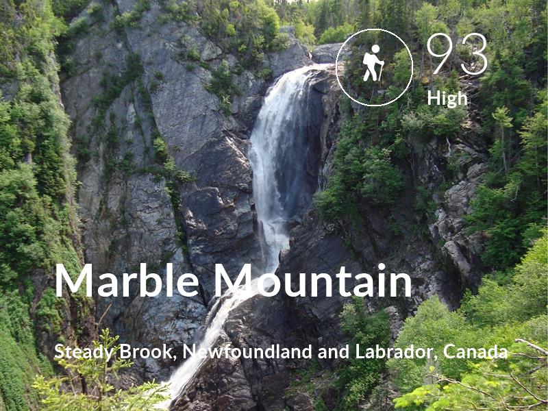 Hiking comfort level is 93 in Marble Mountain