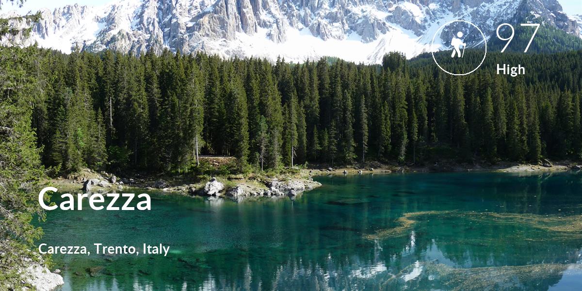 Hiking comfort level is 97 in Carezza