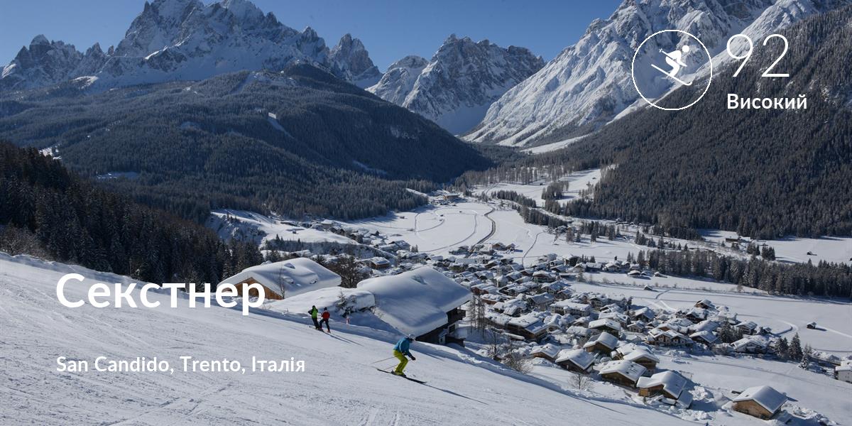 Лижі comfort level is 92 in Секстнер