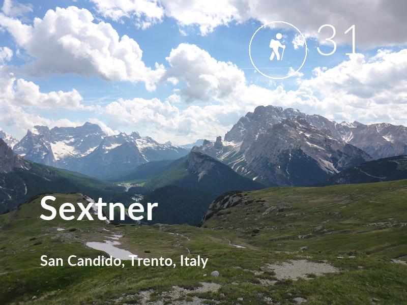 Hiking comfort level is 31 in Sextner