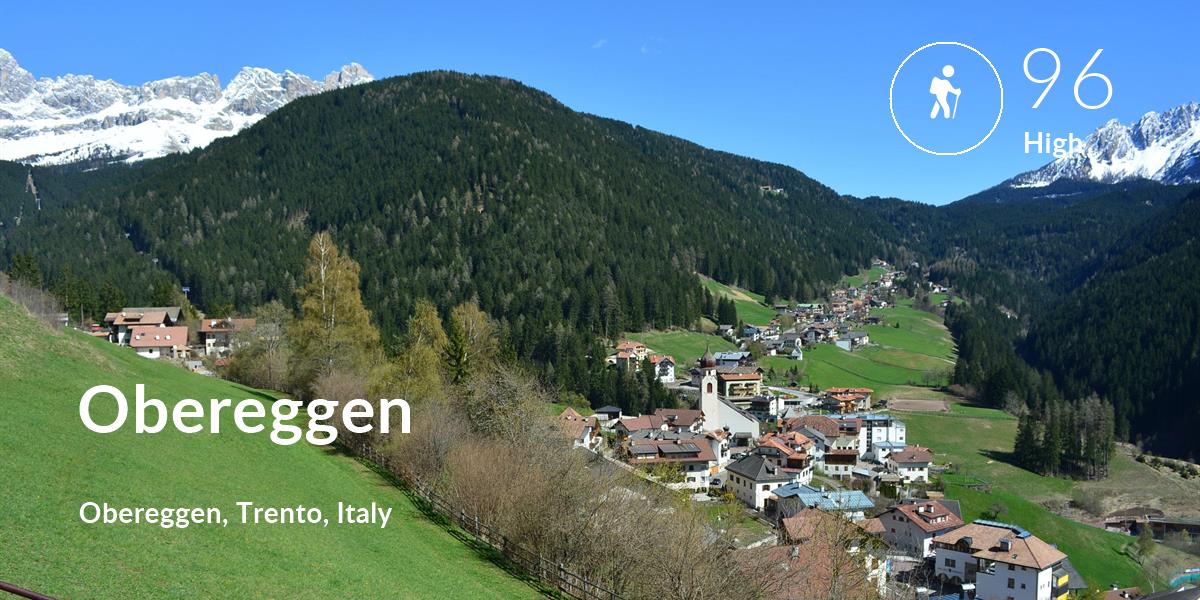 Hiking comfort level is 96 in Obereggen