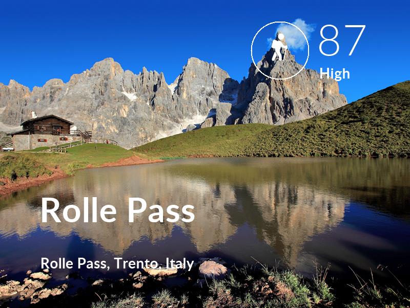 Hiking comfort level is 87 in Rolle Pass