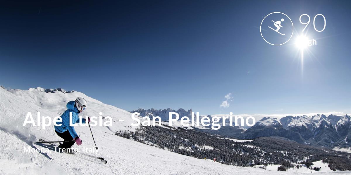 Skiing comfort level is 90 in Alpe Lusia - San Pellegrino