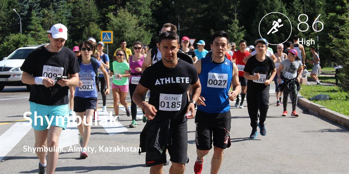 Running comfort level is 86 in Shymbulak