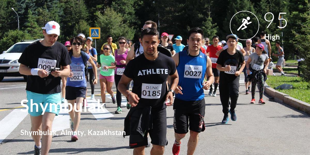 Running comfort level is 95 in Shymbulak
