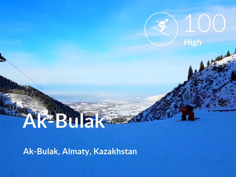 Skiing comfort level is 100 in Ak-Bulak