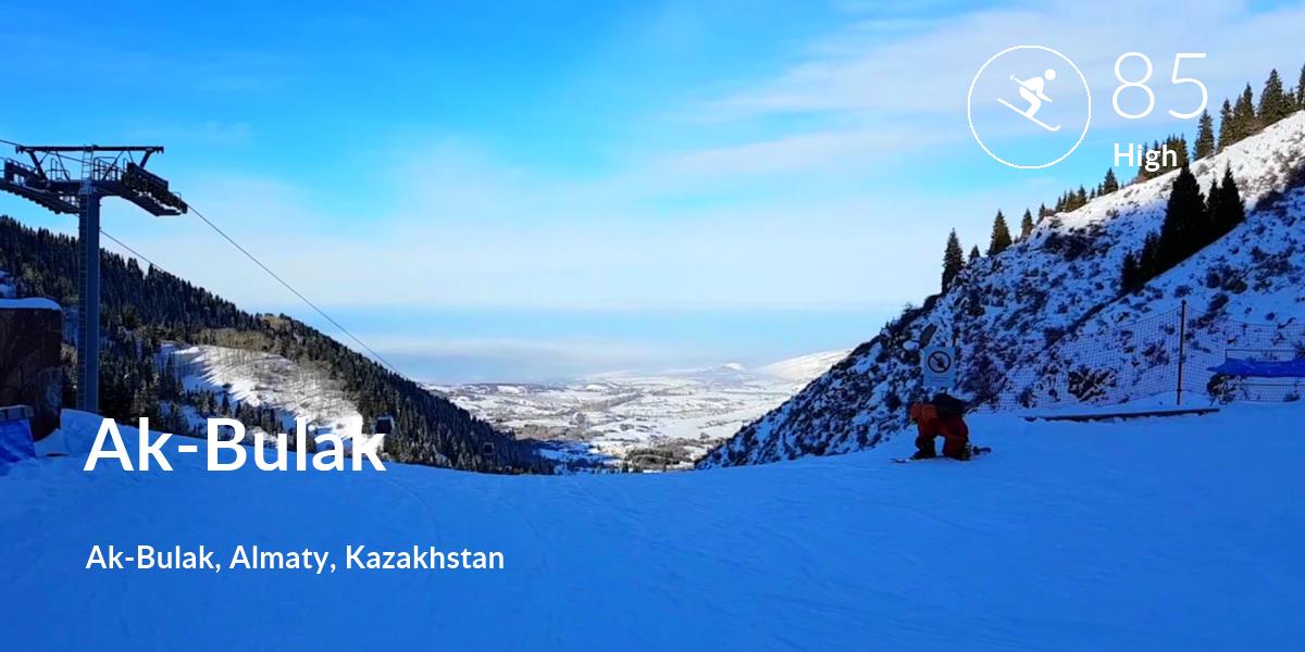 Skiing comfort level is 85 in Ak-Bulak