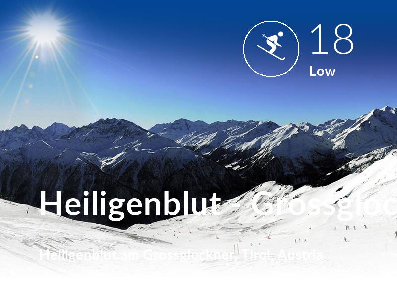 Skiing comfort level is 18 in Heiligenblut - Grossglockner