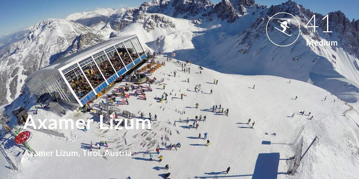 Skiing comfort level is 41 in Axamer Lizum