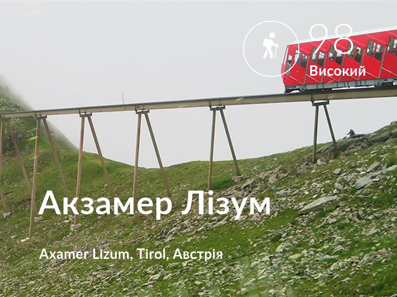 Похід comfort level is 98 in Акзамер Лізум