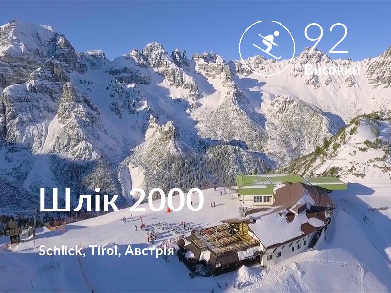 Лижі comfort level is 92 in Шлік 2000