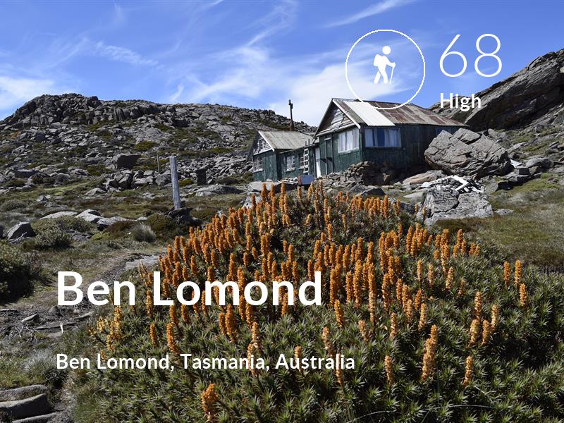 Hiking comfort level is 68 in Ben Lomond