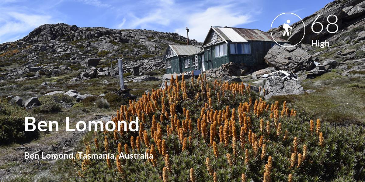 Hiking comfort level is 68 in Ben Lomond