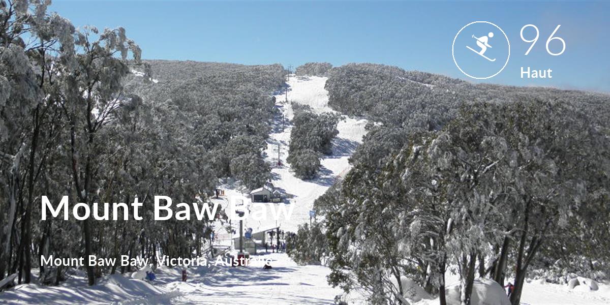 Ski comfort level is 96 in Mount Baw Baw