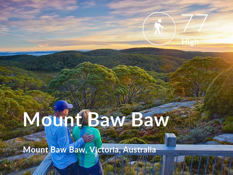 Hiking comfort level is 77 in Mount Baw Baw