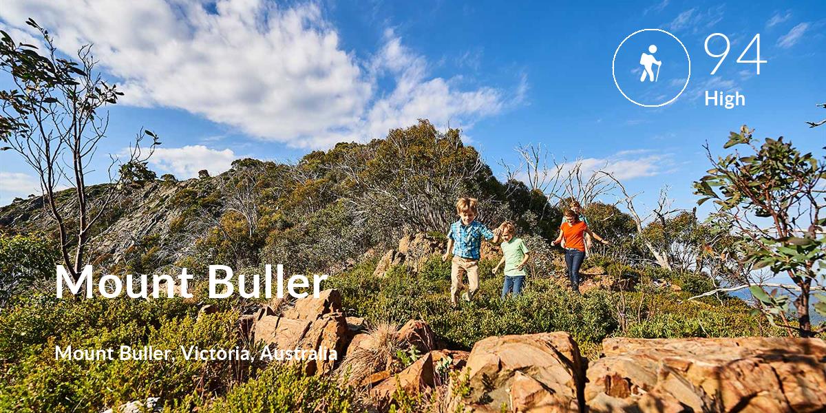 Hiking comfort level is 94 in Mount Buller