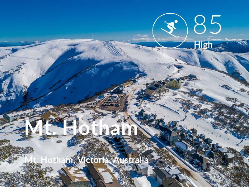Skiing comfort level is 85 in Mt. Hotham