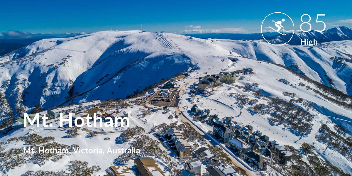 Skiing comfort level is 85 in Mt. Hotham