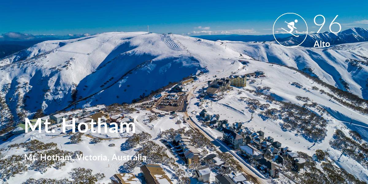 Esquiar comfort level is 96 in Mt. Hotham