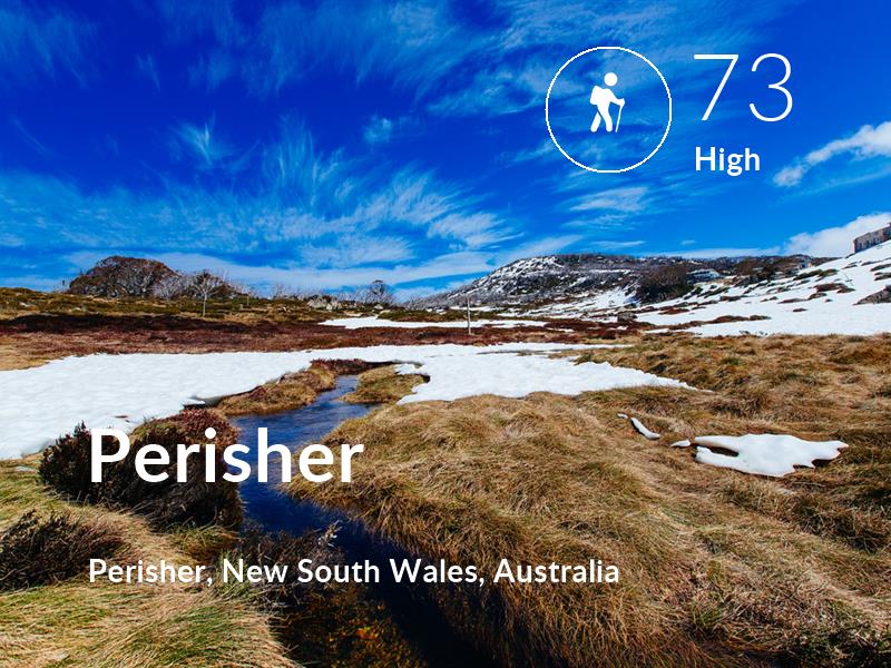 Hiking comfort level is 73 in Perisher