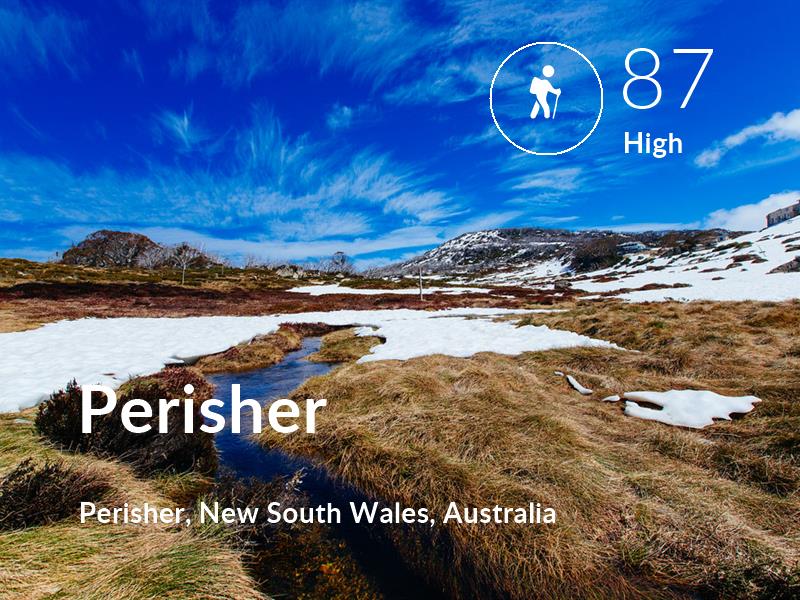 Hiking comfort level is 87 in Perisher