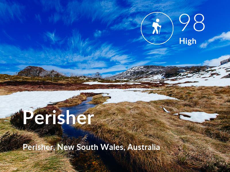 Hiking comfort level is 98 in Perisher