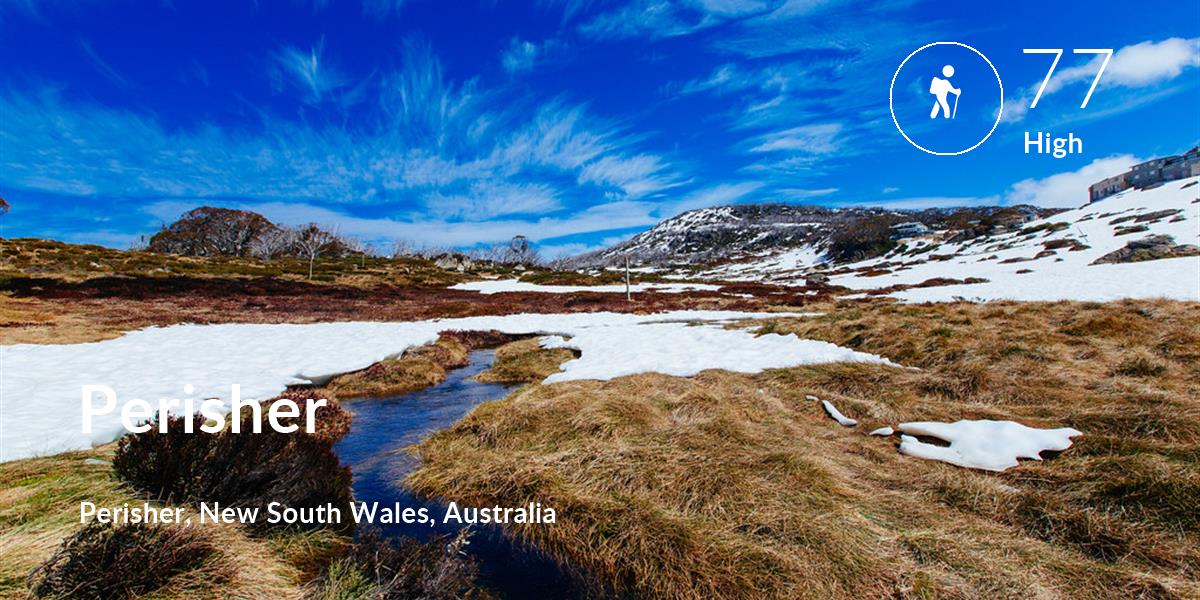 Hiking comfort level is 77 in Perisher