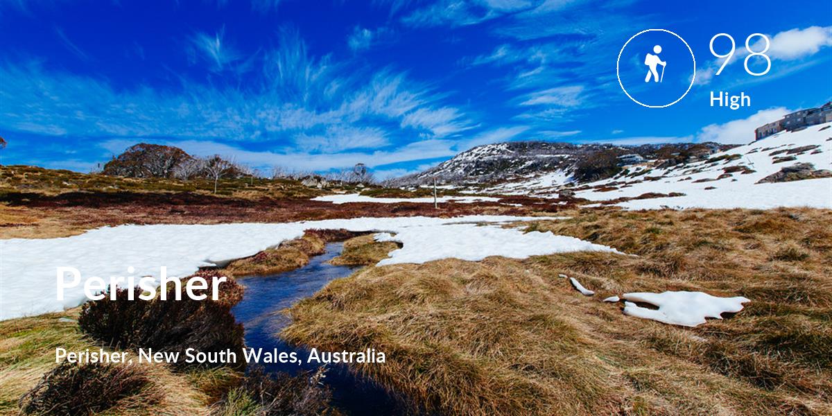Hiking comfort level is 98 in Perisher