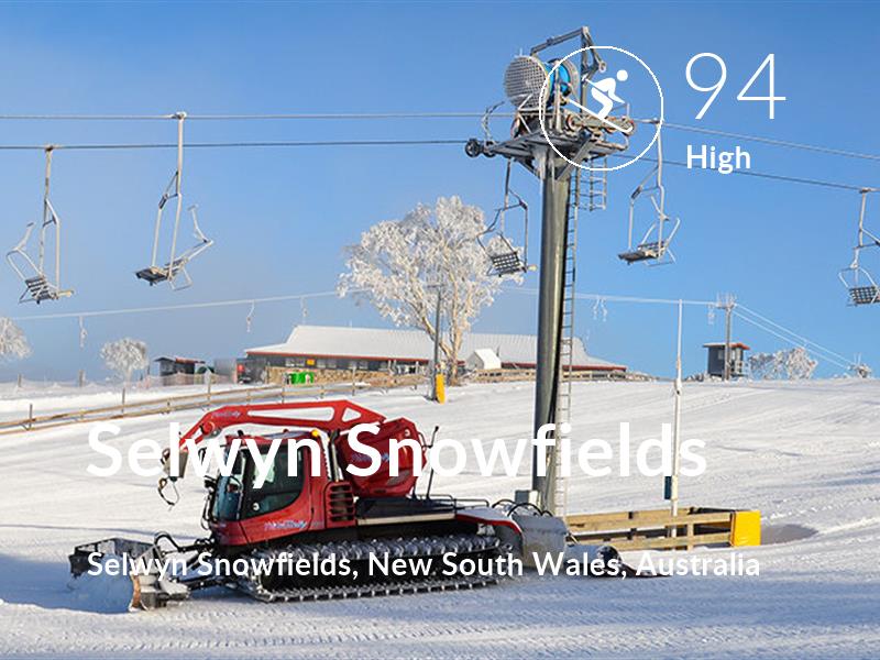 Skiing comfort level is 94 in Selwyn Snowfields
