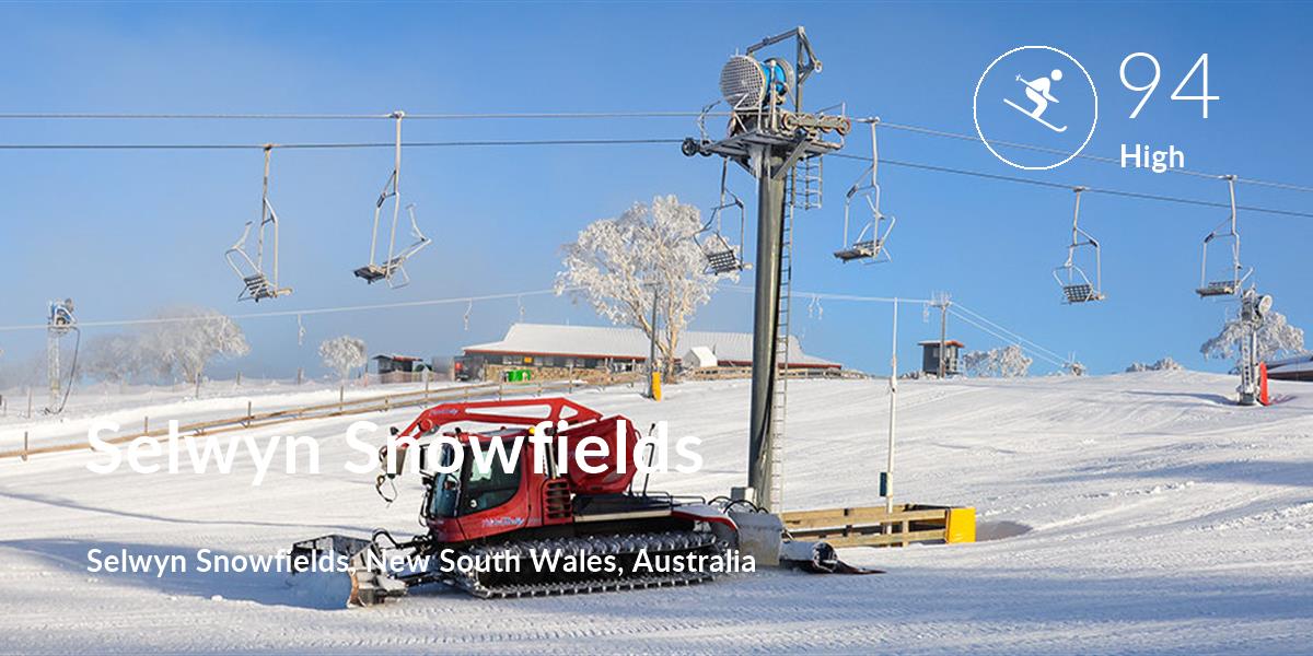 Skiing comfort level is 94 in Selwyn Snowfields