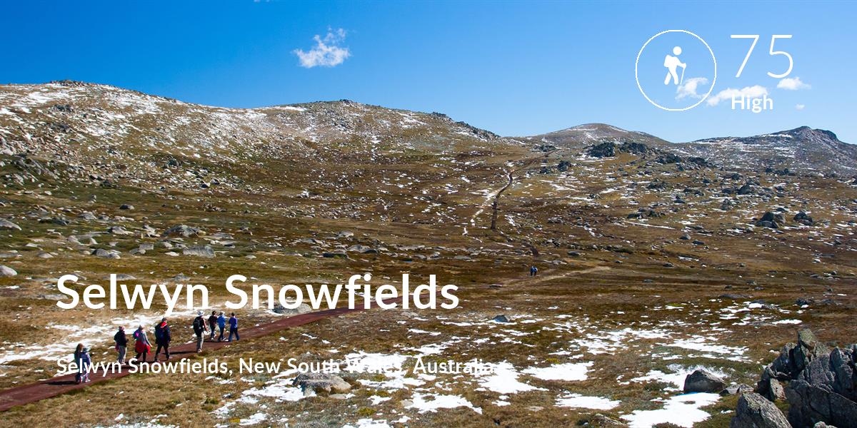 Hiking comfort level is 75 in Selwyn Snowfields