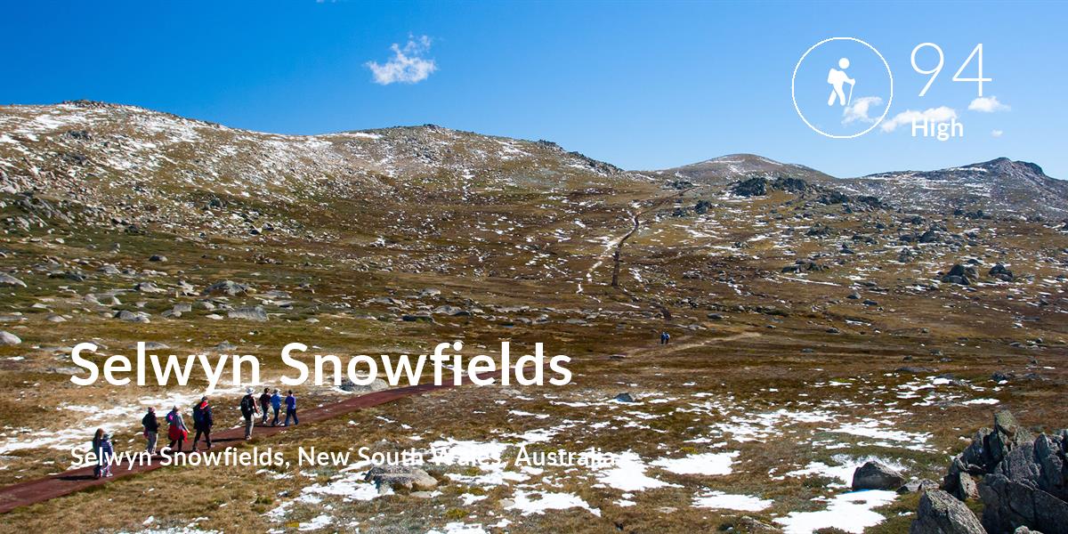 Hiking comfort level is 94 in Selwyn Snowfields