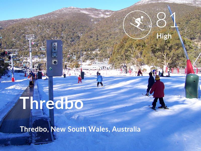 Skiing comfort level is 81 in Thredbo