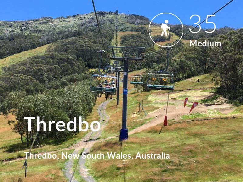 Hiking comfort level is 35 in Thredbo