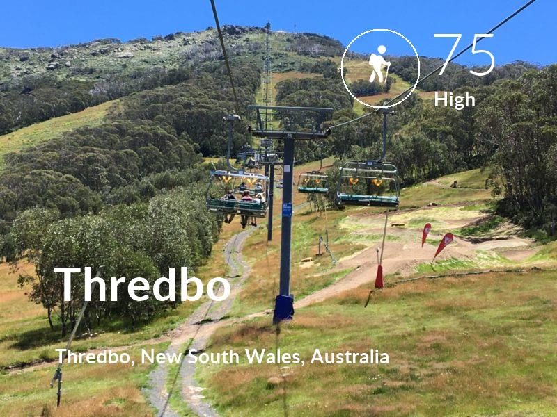 Hiking comfort level is 75 in Thredbo