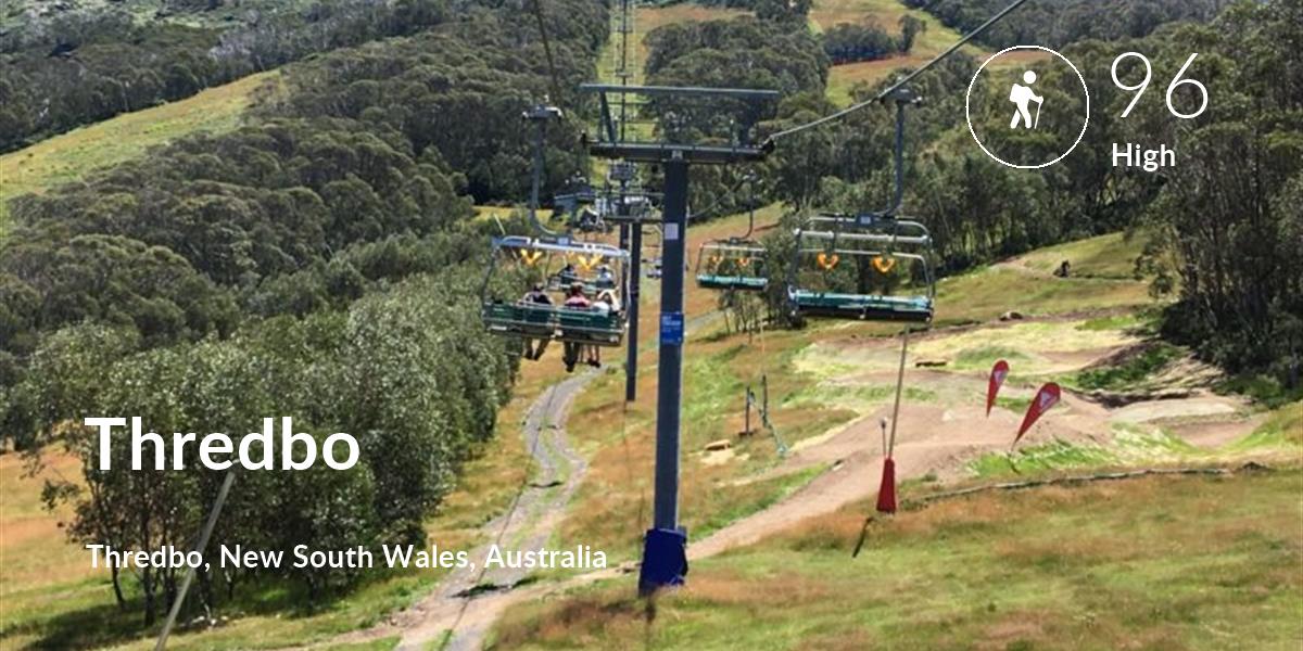 Hiking comfort level is 96 in Thredbo