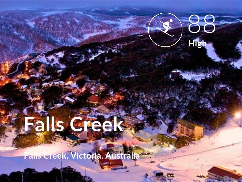 Skiing comfort level is 88 in Falls Creek